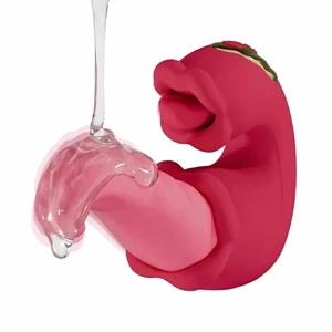 Teazers Double Tongue Pink – masażer z podwójną końcówką i dwoma silnikami, silikon, IPX7