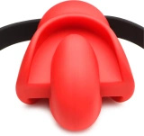 XR Brands Gag Order Extreme – knebel silikonowy z regulowanym paskiem, czerwony