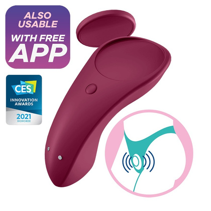Wibrator do łechtaczki Sexy Secret Panty Vibrator Red Satisfyer