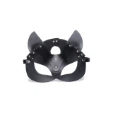 XR Brands Naughty Kitty maska kotka z regulowanym paskiem, czarna