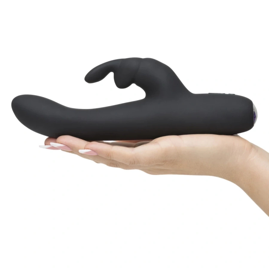 Fifty Shades of Grey Greedy Girl Slimline Rabbit wibrator króliczek ładowany USB, czarny