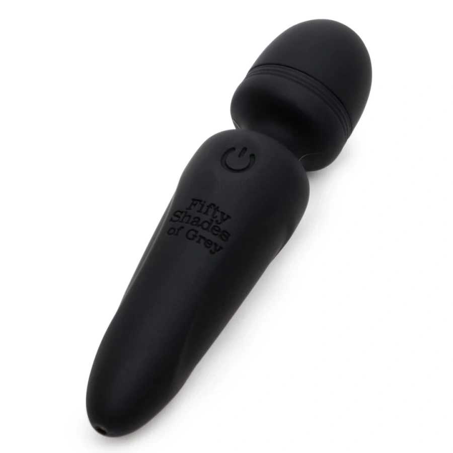 Fifty Shades of Grey Sensation Mini Wand – masażer, silikon, USB, czarny