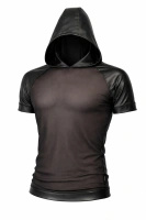 T-shirt Z Kapturem I Rękawami Raglan Wetlook Magnus Czarny Regnes
