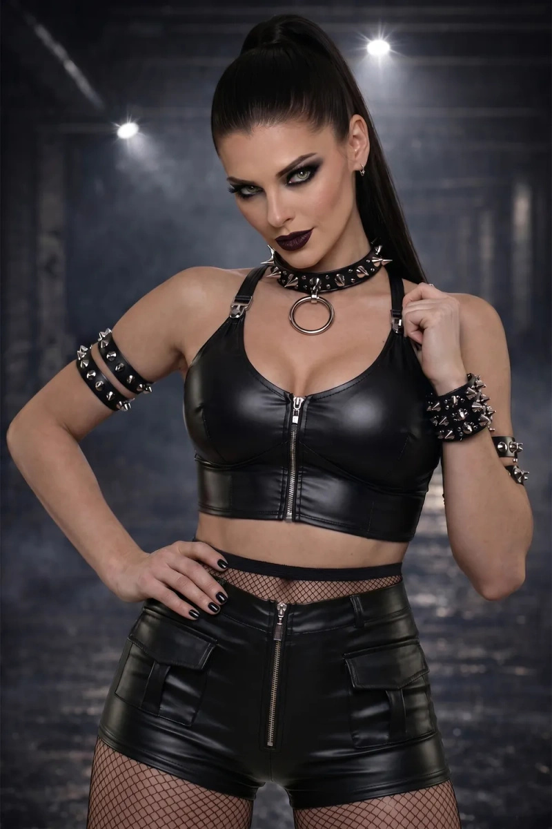 Top Krótki Wetlook Z Odpinanymi Ramiączkami Alice Czarny Demoniq
