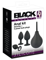 Black Velvets zestaw 4w1: prysznic higieniczny 224 ml i 3 aplikatory, czarny