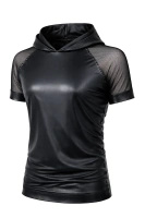 T-shirt Z Kapturem Wetlook Z Rękawami Z Siateczki Solar Czarny Regnes