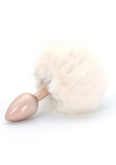 Korek Analny Toyjoy Happiness Enchanting Bunnytail Buttplug White TOYJOY