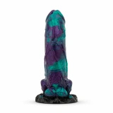 Mythical Mates Dragonfly dildo silikonowe z przyssawką, fioletowo-zielone