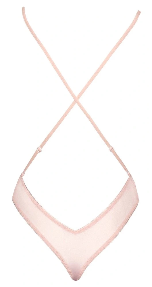 Kissable body koronkowe różowe, regulowane ramiączka, L/XL