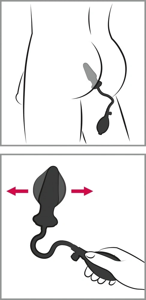 You2Toys Anal Expert pompowany korek analny lateksowy 13 cm