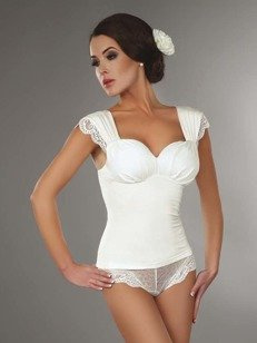 Ingrid - elegancki top z koronkowymi szortami WYPRZEDAŻ