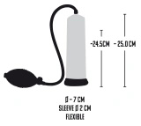 Mr. Boner pompa próżniowa z mankietem i skalą 25 cm
