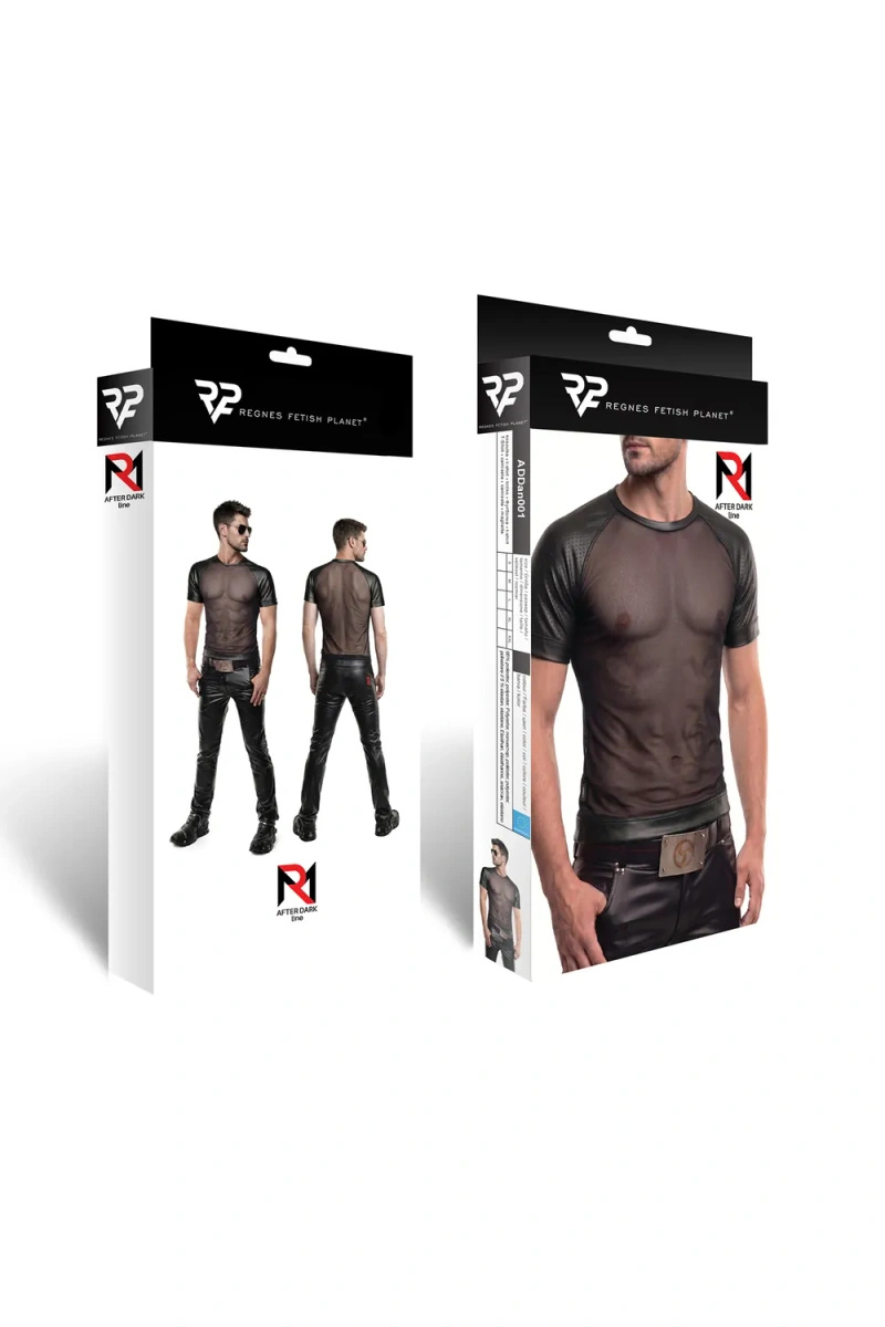T-shirt Z Siateczki Z Perforowanymi Rękawami Dan Czarny Regnes