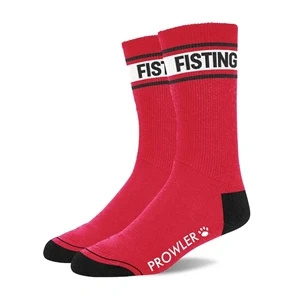 Prowler RED skarpety bawełniane czerwono-czarne z logo, unisex