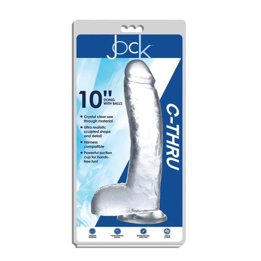 Curve Toys Crystal dildo z przyssawką 25,5 cm, przezroczyste