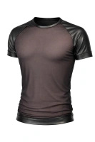 T-shirt Raglan Z Siateczki Z Wykończeniami Wetlook Yans Czarny Regnes