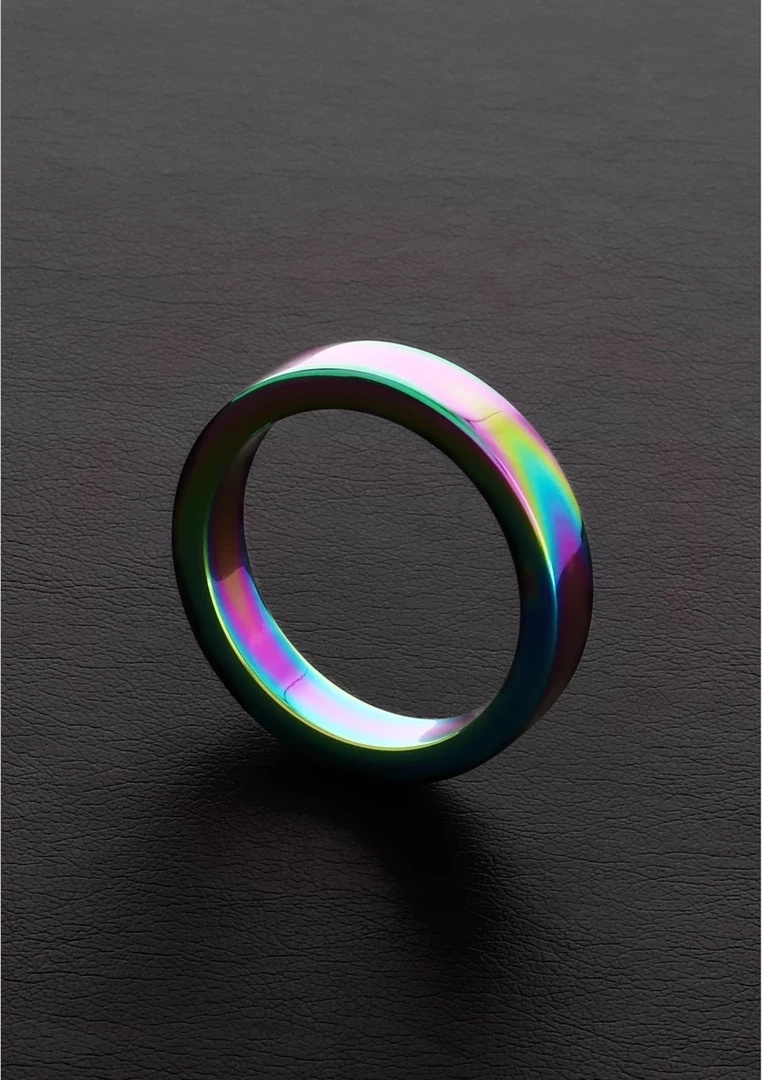 Steel Flat Ring Rainbow 8 x 50 mm, anodyzowana stal nierdzewna