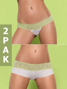 Lacea szorty i stringi DWUPAK - zielone -Obsessive