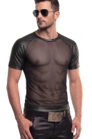T-shirt Z Siateczki Z Perforowanymi Rękawami Dan Czarny Regnes