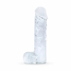 Gildo Model No. 29 szklane dildo z żłobieniami, przezroczyste