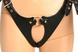 XR Brands Body Harness Black – regulowana uprząż z mankietami
