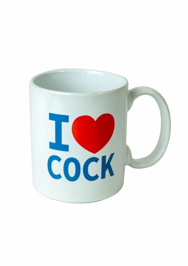 Spencer and Fleetwood kubek ceramiczny I Love Cock, 330 ml, biały
