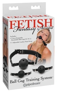 Fetish Fantasy knebel kulowy z wymiennymi kulami S/M/L czarny