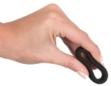 Black Velvets silikonowy pierścień anatomiczny 3,2 cm, czarny