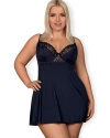 Drimera babydoll i stringi niebieskie Obsessive