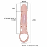 Baile przedłużka z wibracjami i paskiem, TPR, 13,5 cm